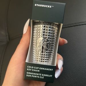 Starbucks silver cold cup keychain